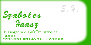 szabolcs haasz business card